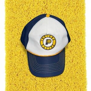 Men’s Indiana Pacers Blue and White Cap with Yellow Logo